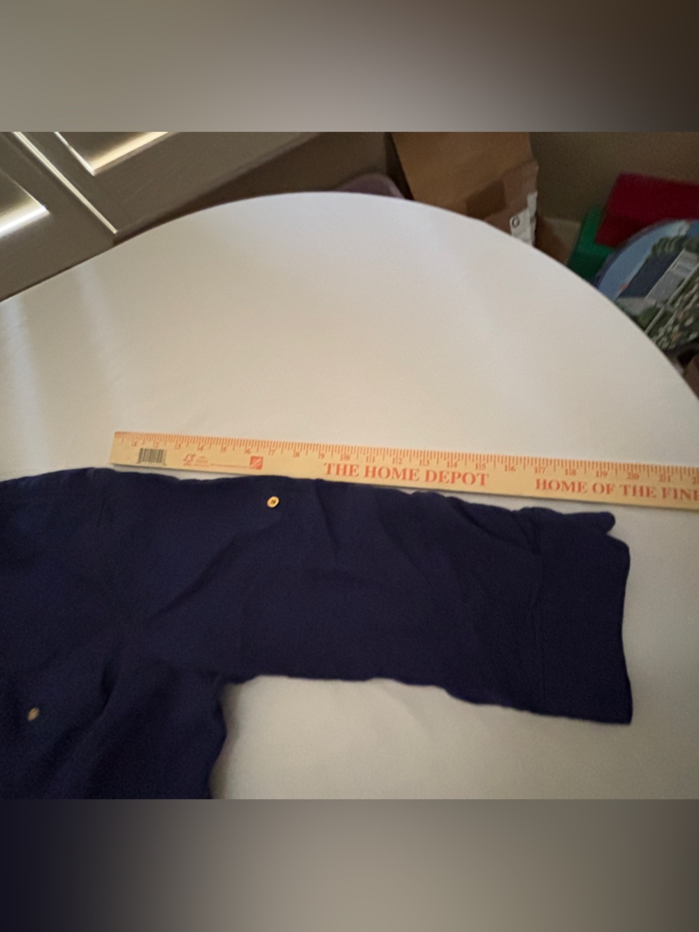 Lauren Ralph Lauren 100% Linen Navy Button-Up Utility Shirt Women’s 3X or XXXL - Picture 9 of 11